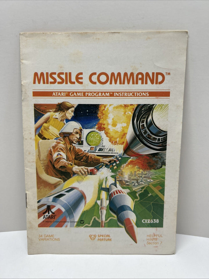 Missile Command (Atari 2600, 1981) MANUAL ONLY