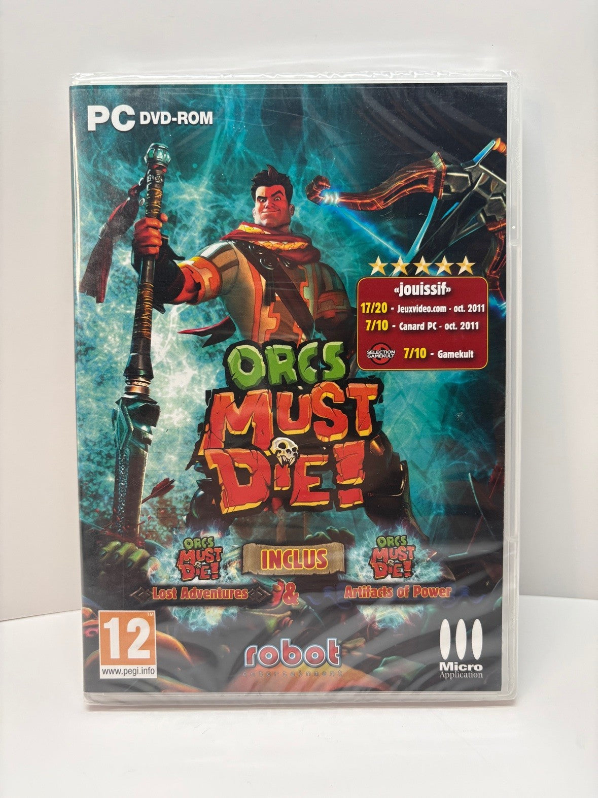 Orcs Must Die PC DVD-ROM Sealed FR Edition DVD Case With Both DLC Packs 2011