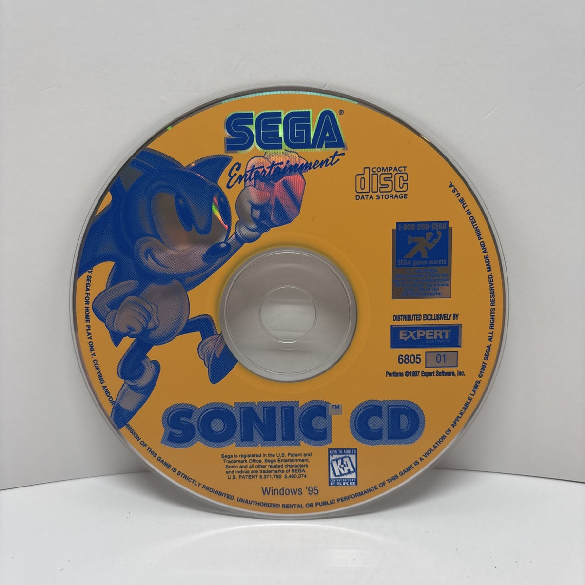 Sega Sonic CD Windows 95 PC Disk Only