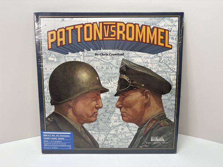 Patton Vs Rommel PC 1986 Electronic Arts Flat Box Partial Shrink Contents Intact