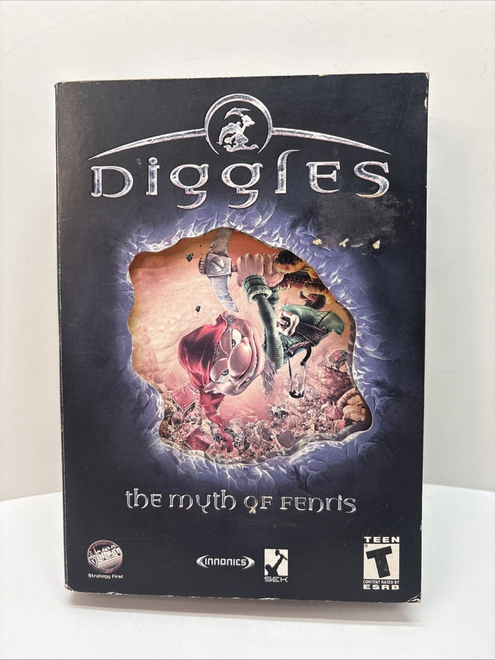 Diggles: The Myth of Fenris (PC, 2002) Sun-faded Front & Sealed Jewel Case