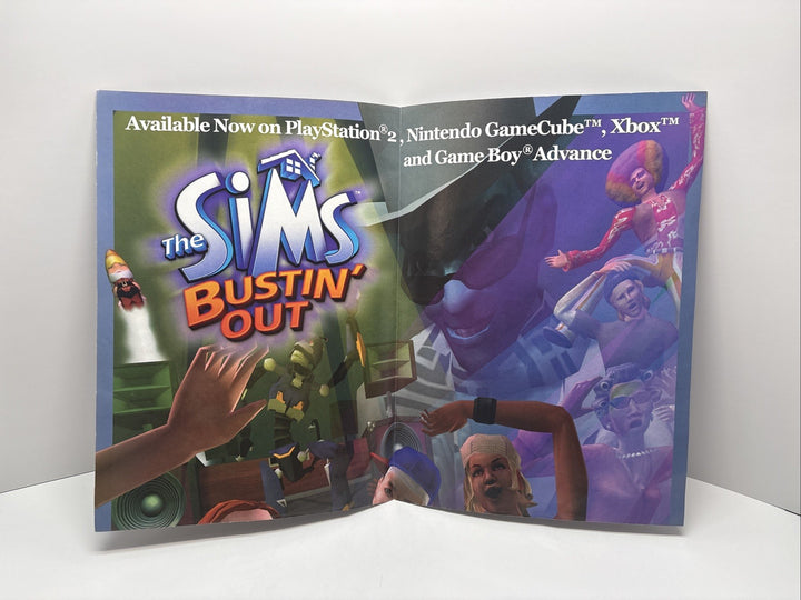 2003 EA Games The Sims Bustin’ Out Welcome to the Neighborhood Retro Poster EGM