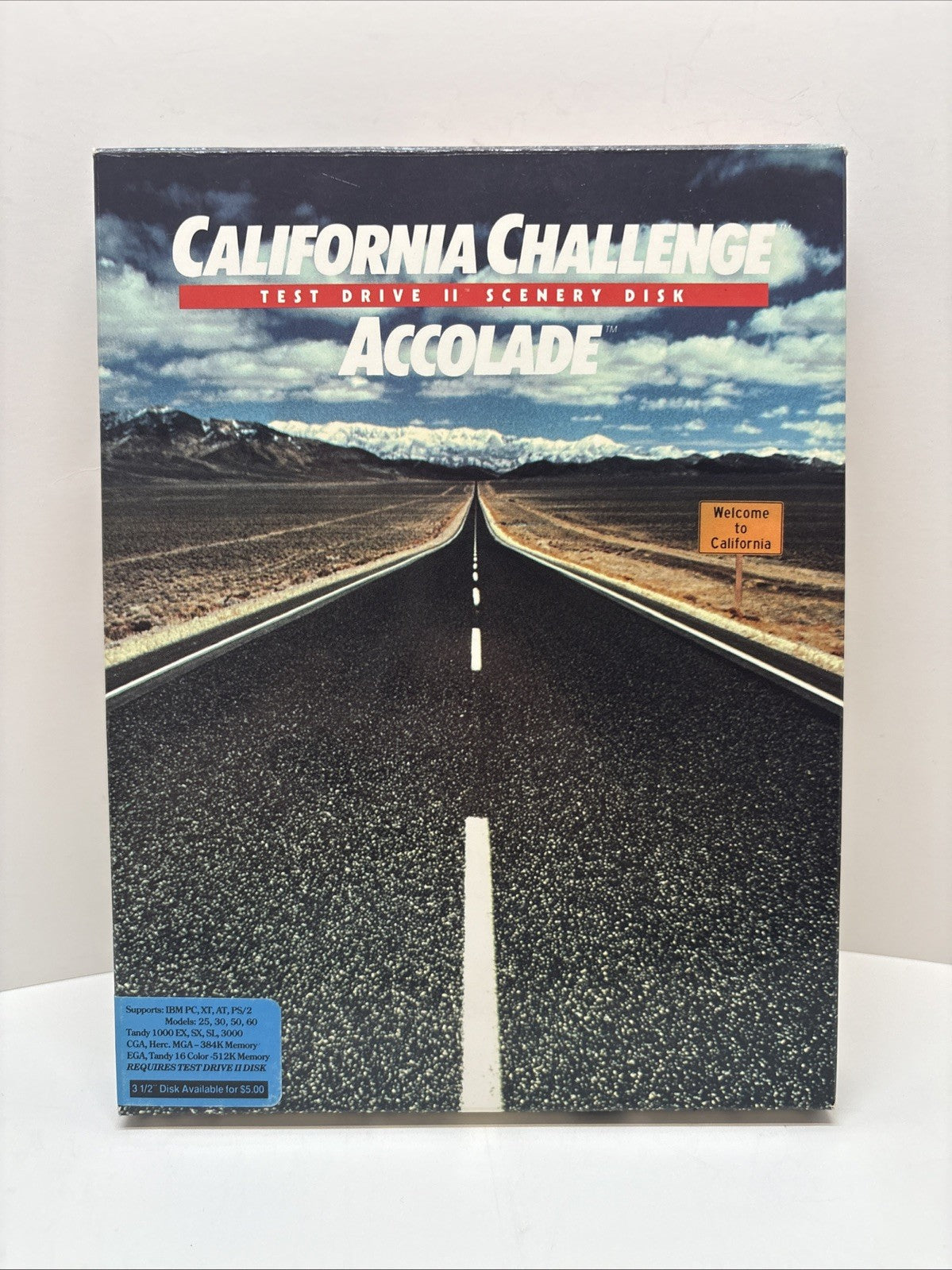 CALIFORNIA CHALLENGE TEST DRIVE II SCENERY DISK (1989) Accolade IBM PC 5.25”