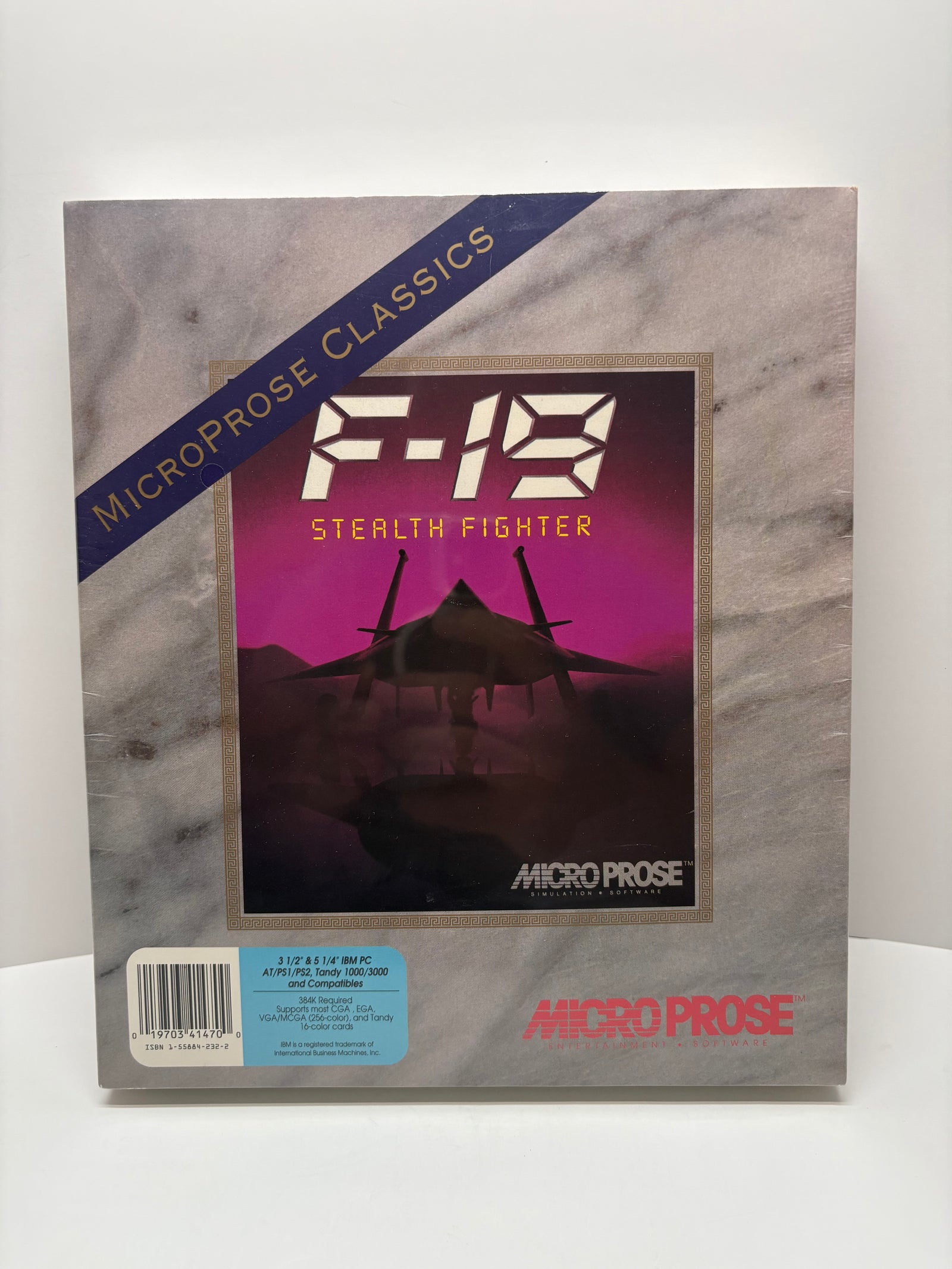 F-19 Stealth Fighter (1988) MicroProse 3.5" & 5.25" Floppy Big Box Sealed