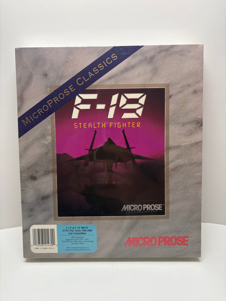 F-19 Stealth Fighter (1988) MicroProse 3.5" & 5.25" Floppy Big Box Sealed