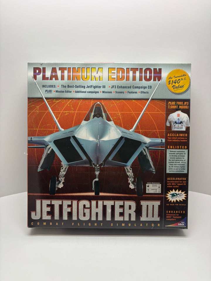 Jetfighter III Combat Flight Simulator (1997) Platinum Big Box Sealed