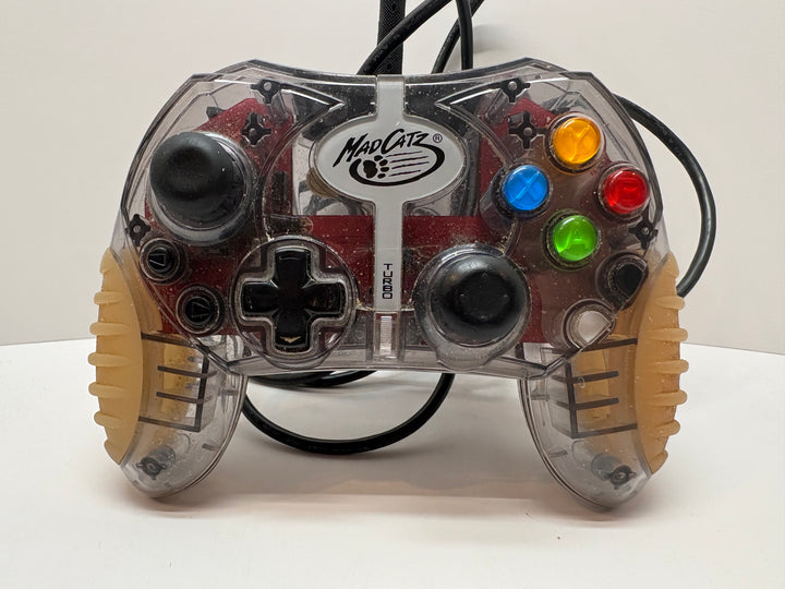 Mad Catz Turbo Control Pad Pro Xbox 4526 Clear Translucent Wired Tested