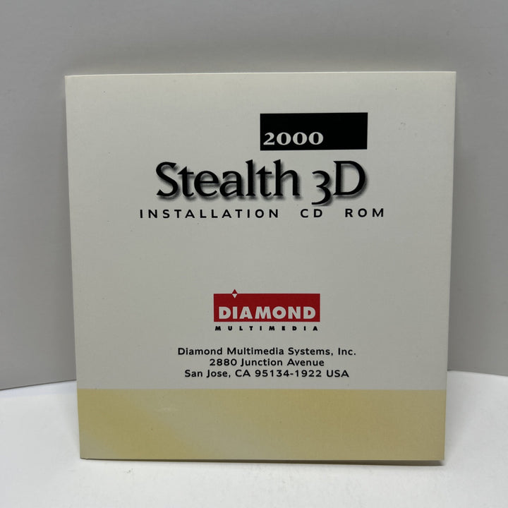 Diamond Multimedia Stealth 3D 2000 (PC CD-ROM) Installation Disc
