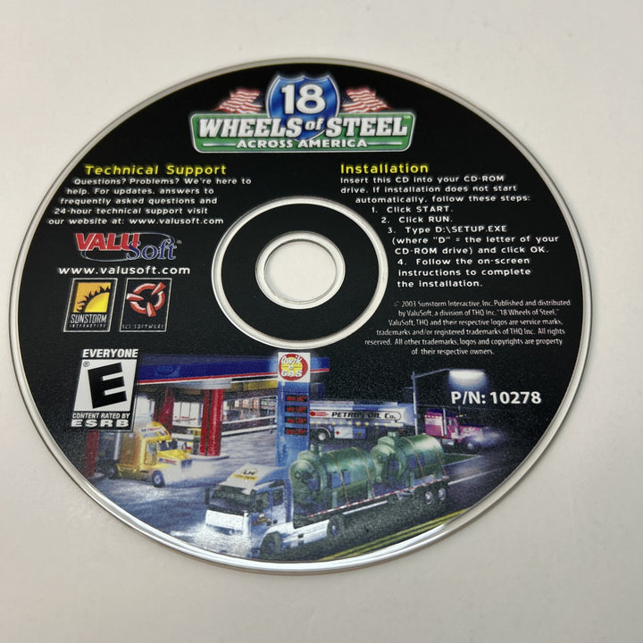 18 Wheels of Steel: Across America (PC, 2003) Computer Game - Disc Only