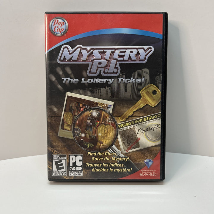 Mystery P.I. The Lottery Ticket: Popcap (PC CD ROM, 2008) CIB
