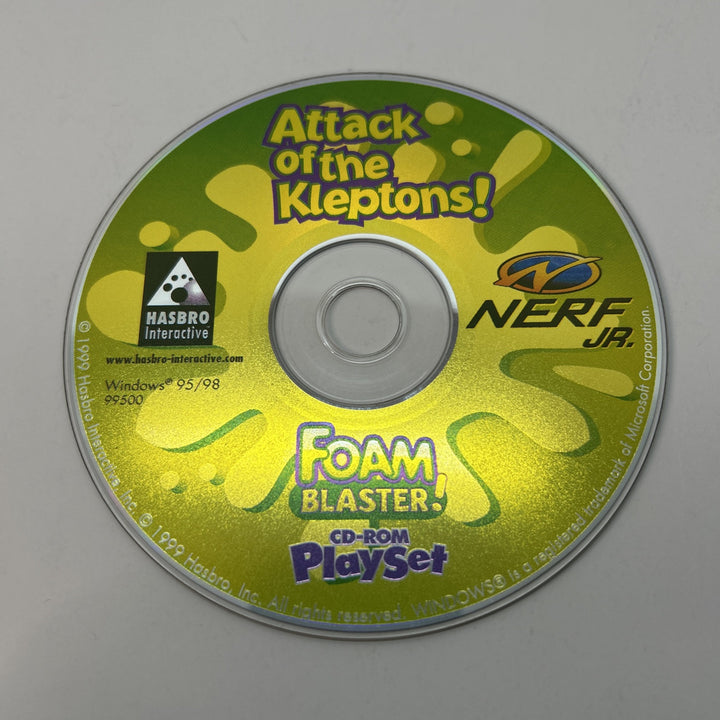 Nerf Jr Attack of the Kleptons! CD-ROM Video Game Disc Only Foam Blaster PC