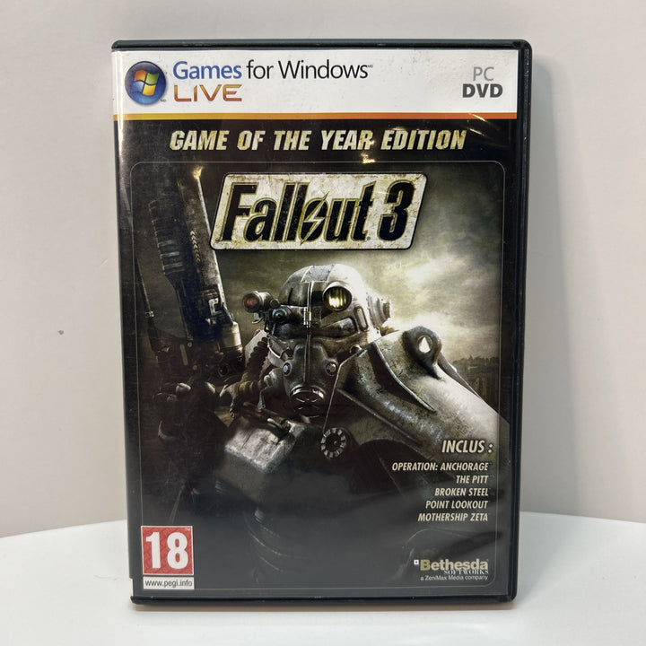 Fallout 3 Game Of The Year (PC, Bethesda, 2008) French European - Complete CIB