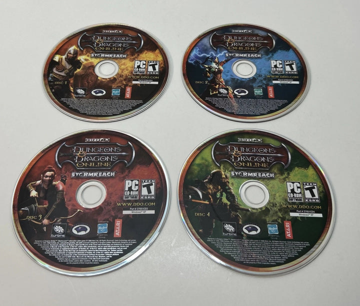 Dungeons & Dragons Online: Stormreach CD-ROM (PC, 2006) Discs Only (4)