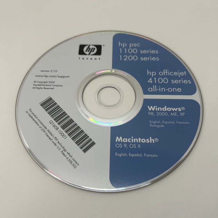 HP PSC 1100/1200 Series Officejet 4100 Series Drivers Disc Software