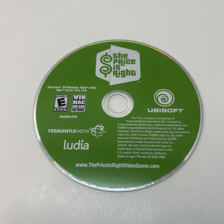 The Price Is Right (PC Game WIN/MAC DVD-ROM, 2008) DISC ONLY