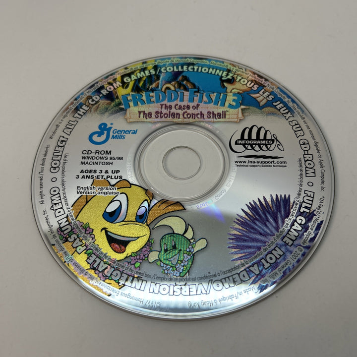 Freddi Fish 3 PC The Case Of The Stolen Conch Shell PC Windows General Mills