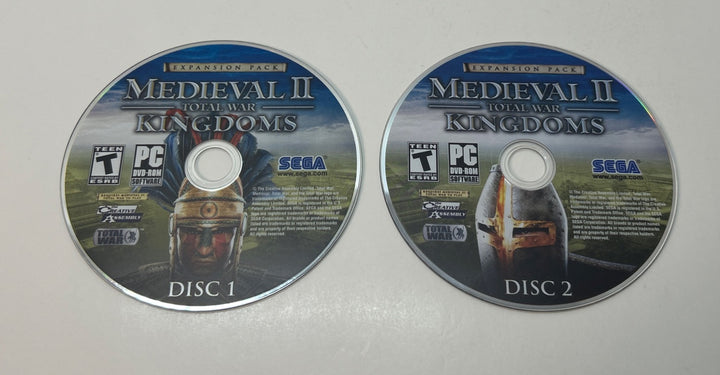 Medieval II 2 Total War Kingdoms Expansion Pack (Windows PC, 2007)Discs Only (2)