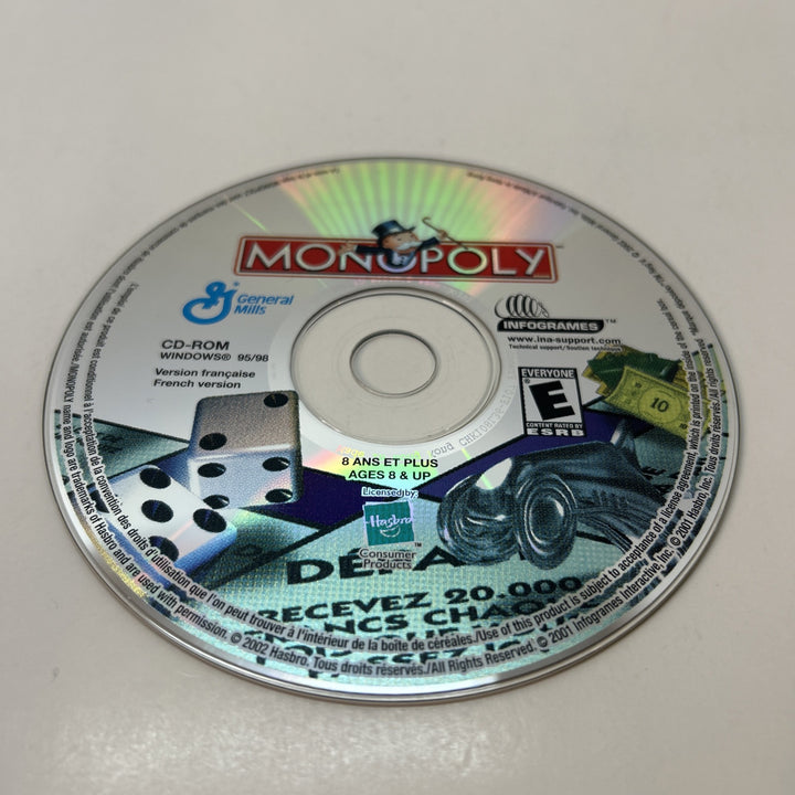 Monopoly  General Mills PC CD-ROM Hasbro (PC, 2002) French Français