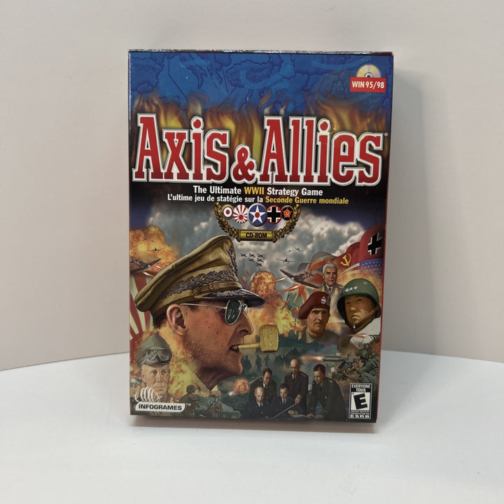 Axis & Allies (PC, 1998) Small Box  WWII Computer Game Hasbro - No Manual