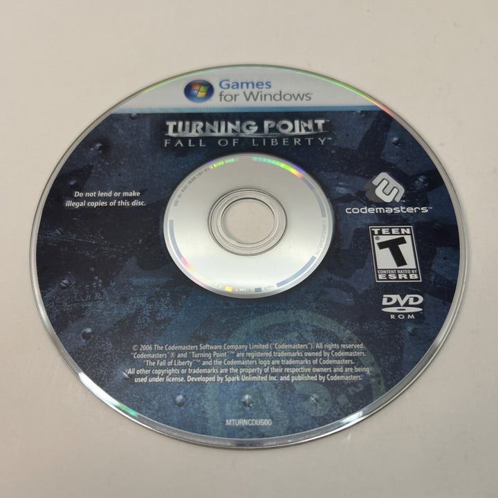 Turning Point: Fall of Liberty - PC Game- Disc Only