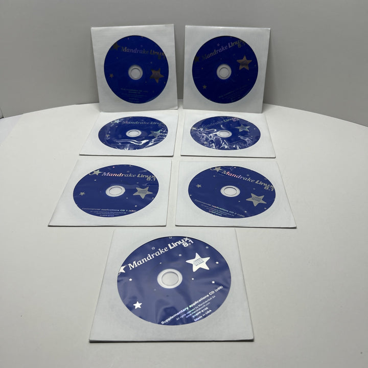 Linux Mandrake 8.1 PowerPack (2001) Operating System Software 7-CD Set