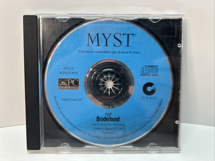 Myst (PC, 1996) CD-ROM Windows Game Jewel Case - French Français